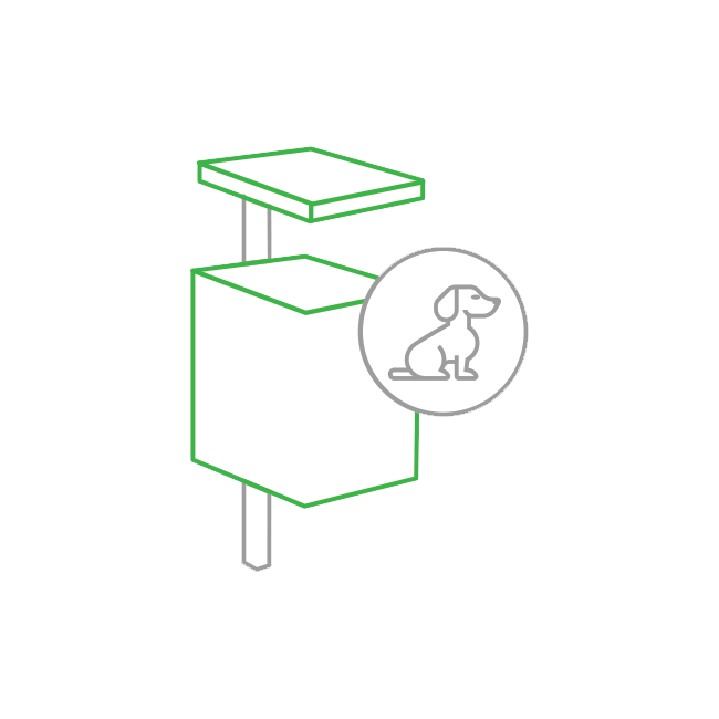 Hundekot-Abfallbehälter
