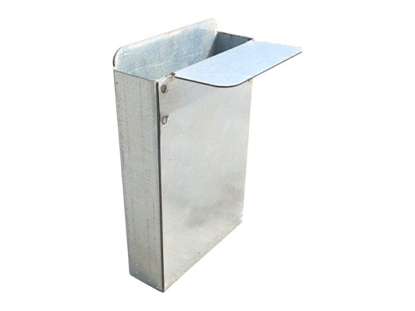 Abfallbehälter AB7 aus Stahl, für draußen - Deckel: Ja