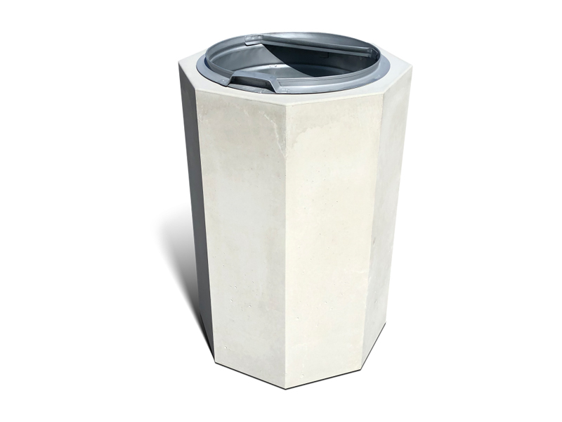 Abfallbehälter aus Architekturbeton id. 261 - breite-x-tiefe: 55x55cm