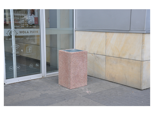Abfallbehälter aus Beton id. 146 – 80cm - Befestigungsart: freistehend