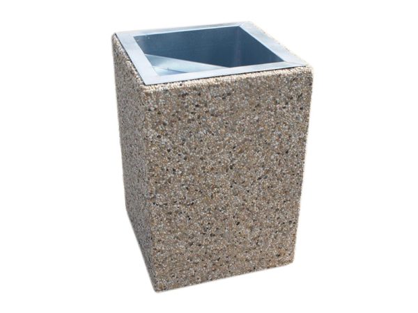 Abfallbehälter aus Beton id. JAR03 - gesamthohe: 60cm