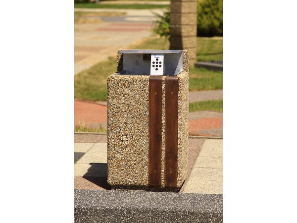 Abfallbehälter aus Beton mit deckel id. 1001 - breite: 40cm