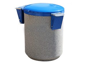 Abfallbehälter aus Beton mit deckel id. 1011 - Fassungsvermögen: 120l
