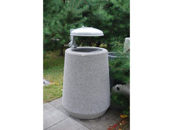 Abfallbehälter aus Beton mit Deckel id. 203 - gesamthohe: 100cm