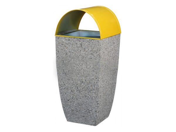 Abfallbehälter aus Beton mit Deckel id. JAR02 - Fassungsvermögen: 70l