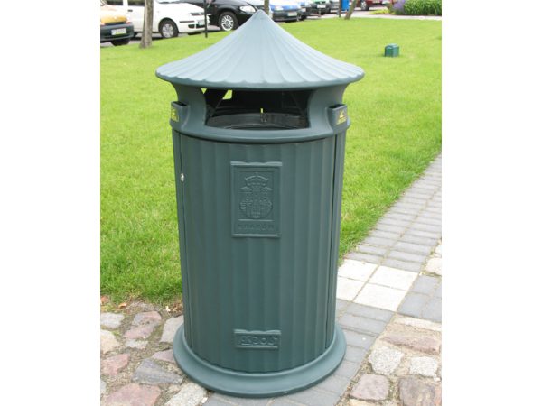 Abfallbehälter aus Gusseisen 3 - Befestigungsart: freistehend