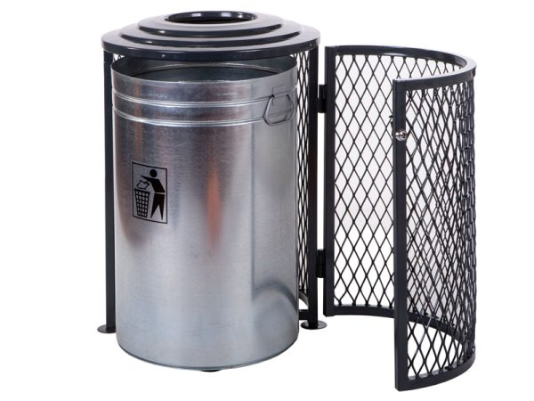 Abfallbehälter aus Stahl GOTIK - Befestigungsart: freistehend