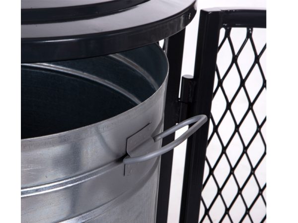 Abfallbehälter aus Stahl GOTIK - Befestigungsart:  zum aufschrauben
