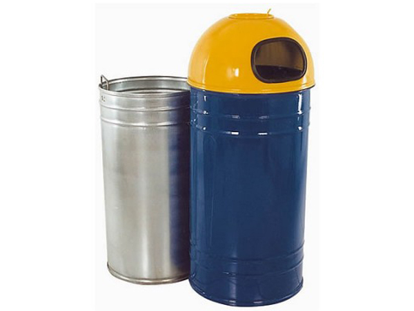 Abfallbehälter aus Stahl KNS S SK12 - Material: verzinkter Stahl mit Pulverbeschichtung in RAL
