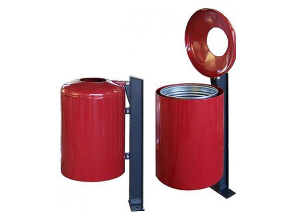 Abfallbehälter aus Stahl KNS S SK14 - Material: verzinkter Stahl mit Pulverbeschichtung in RAL