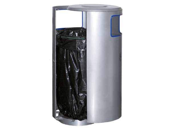 Abfallbehälter aus Stahl KNS S SK15 - Befestigungsart: freistehend