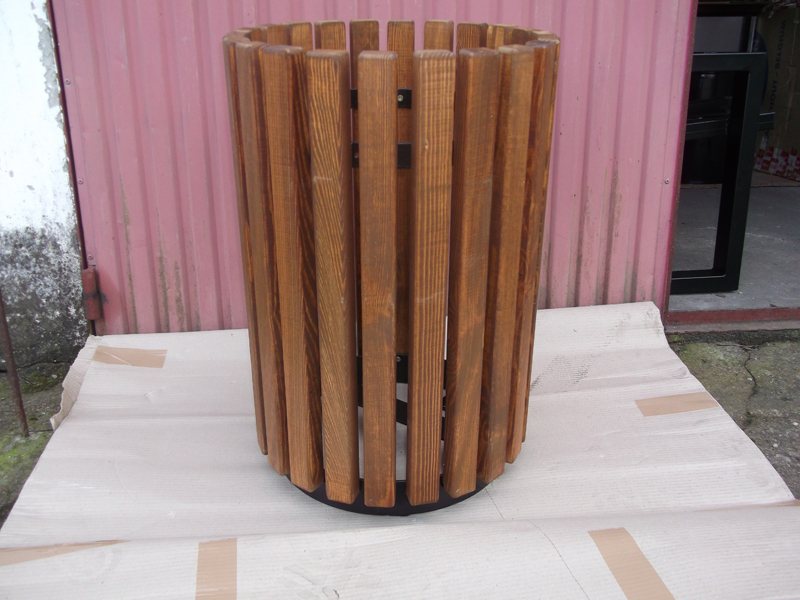 Abfallbehälter für den Außenbereich aus Holz, 60L