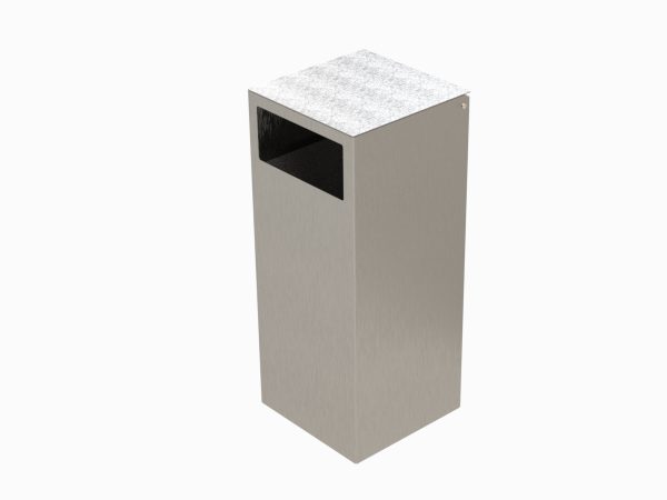 Abfallbehälter Außenbereich aus Edelstahl modell MAR20 - Befestigungsart: zum aufschrauben