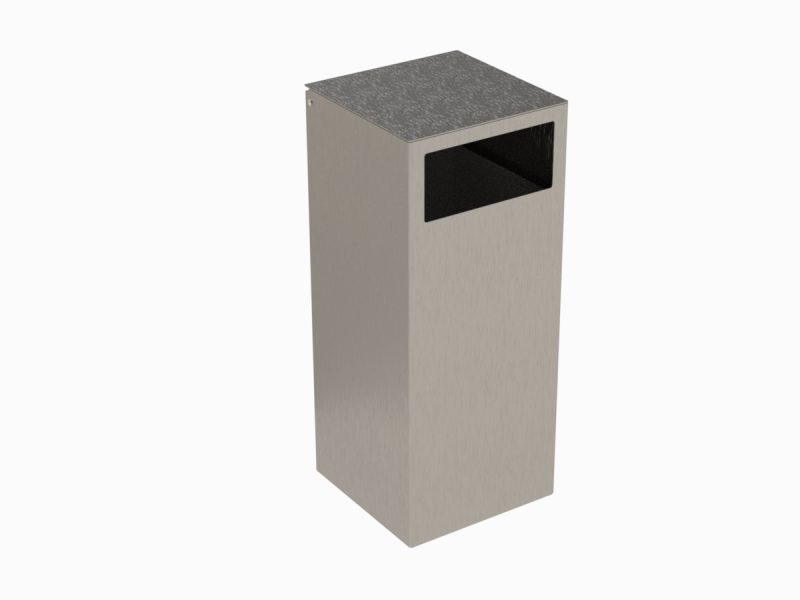 Abfallbehälter Außenbereich aus Edelstahl modell MAR20 - grose: 320x320x800mm
