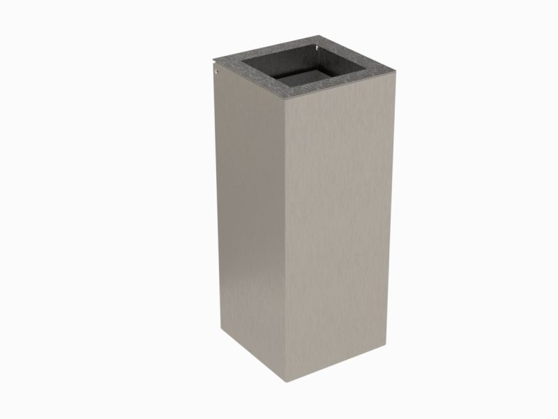 Abfallbehälter Außenbereich aus Edelstahl modell MAR21 - grose: 320x320x800mm
