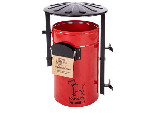 Abfallbehälter LAMBER DOG 1, für Hundekot - Material: verzinkter Stahl mit Pulverbeschichtung in RAL