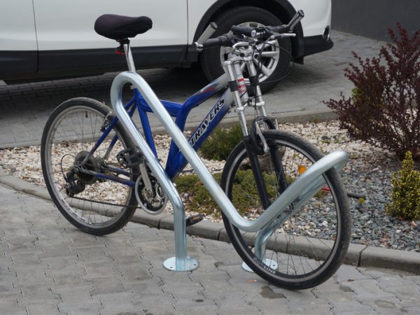 Einzelparker / Fahrradständer  U-19 wahlweise zum Aufdübeln oder Einbetonieren - Rohrdicke: 2 mm