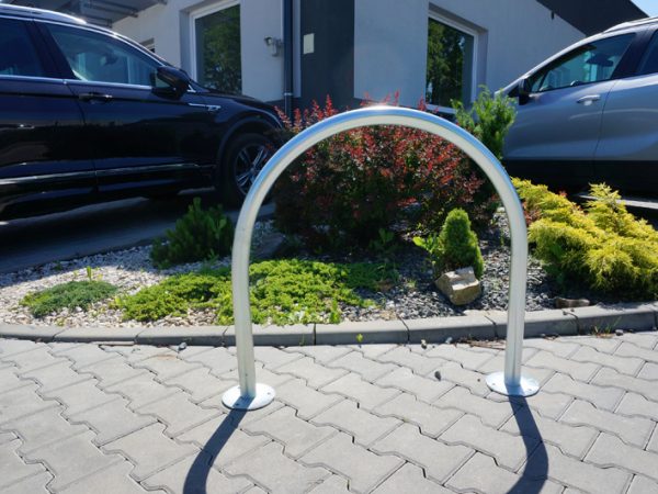 Fahrrad-Anlehnbügel – U kleiner Bogen | verzinkter oder rostträger Stahl | Ø 48,3 mm | zum