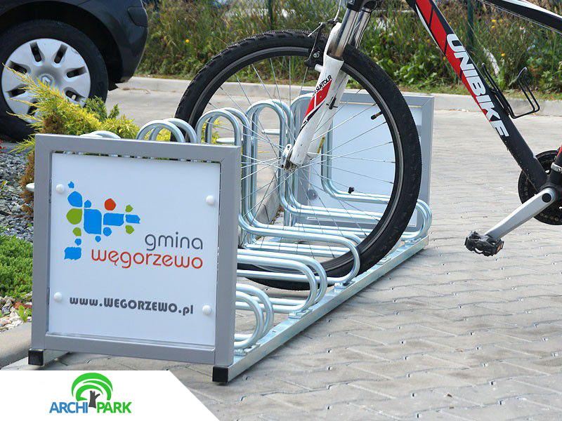 Fahrradständer RUBIN mit Werbetafel - Einstellplätze: 5