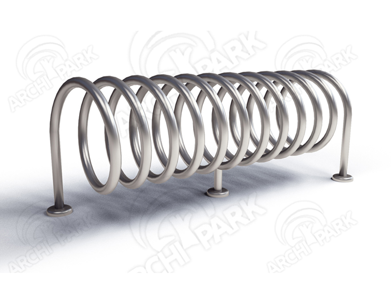 Fahrradständer/Spiralparker – Spirale Typ B-1, wahlweise zum Aufdübeln oder Einbetonieren - Einstellplätze: 3