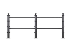 Geländer mit Rohren P3 - Höhe: 110cm