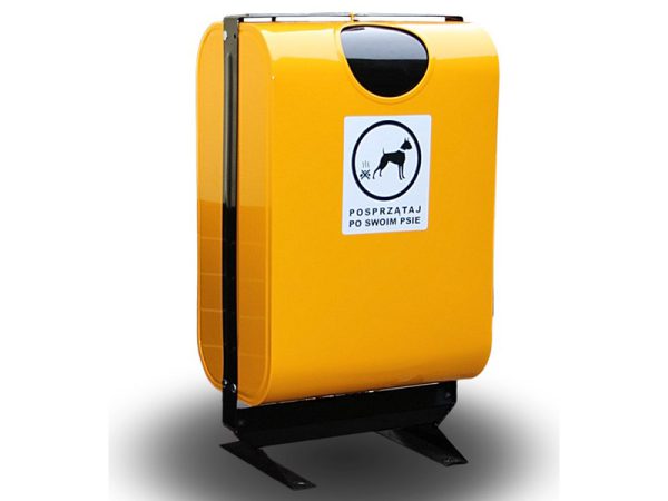Hundekot-Abfallbehälter ARON - Stahlfarbe:  RAL 3002