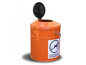 Hundekot-Abfallbehälter SABA - Befestigungsart: zum einbetonieren
