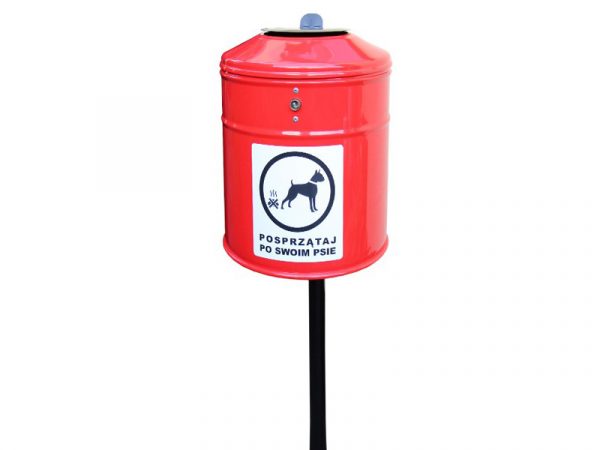Hundekot-Abfallbehälter SABA - Material: verzinkter Stahl mit Pulverbeschichtung in RAL