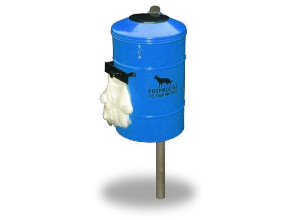 Hundekot-Abfallbehälter SABA MAX - Stahlfarbe: RAL 1023