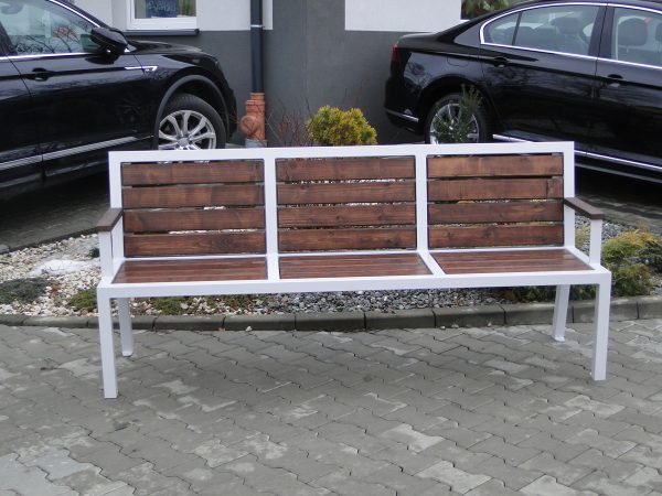 Parkbank 3 Sitzplätze mit Holzbelattung  43 - sitztiefe: 50cm