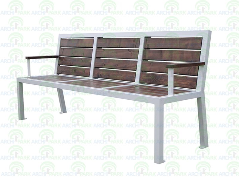 Parkbank 3 Sitzplätze mit Holzbelattung  43 - gesamtlange: 200cm