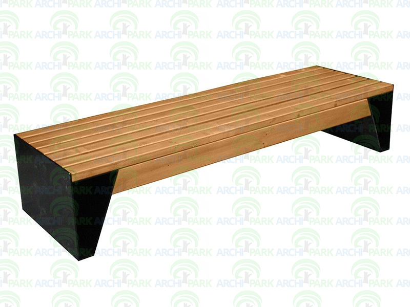 Parkbank aus Stahl und Holz 100 - Länge: 180cm