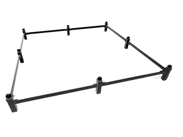 Rabattengeländer – Modell P4 - profil-pfosten: 40x40x1,5mm