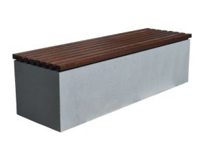 Sitzbank aus Beton mit Holzsitzfläche ARKADIA id. 1010 - gesamtlange: 180cm