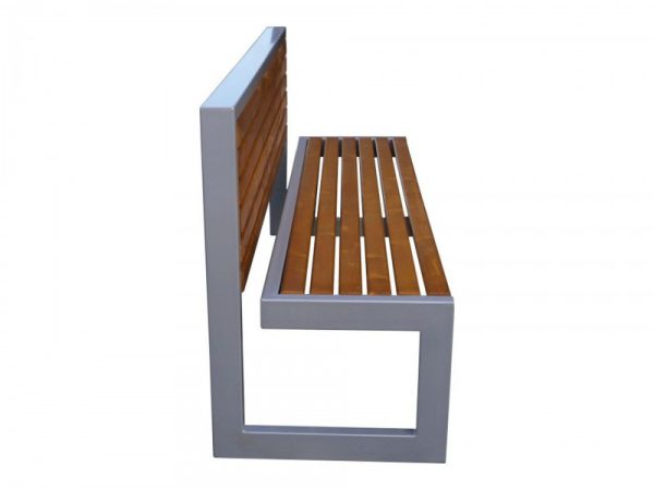 Sitzbank aus Profil und Holz 48 - Länge:  180cm