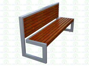 Sitzbank aus Profil und Holz 48 - Länge: 150cm