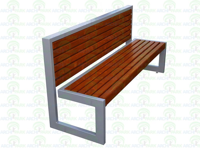 Sitzbank aus Profil und Holz 48 - Länge: 150cm