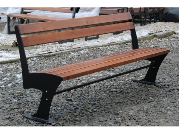 Sitzbank mit Rückenlehne 50 - Länge:  180cm
