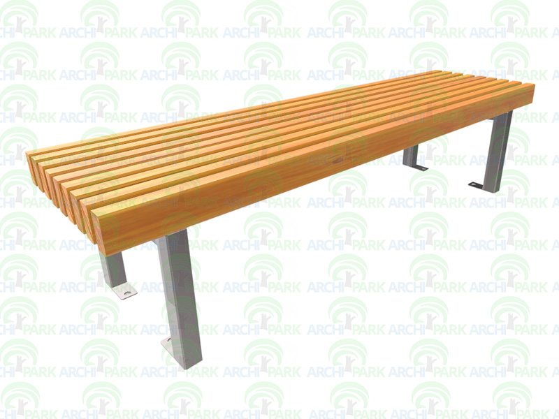 Sitzbank ohne Lehne mit vertikalen Bretter 98 - Länge: 100cm