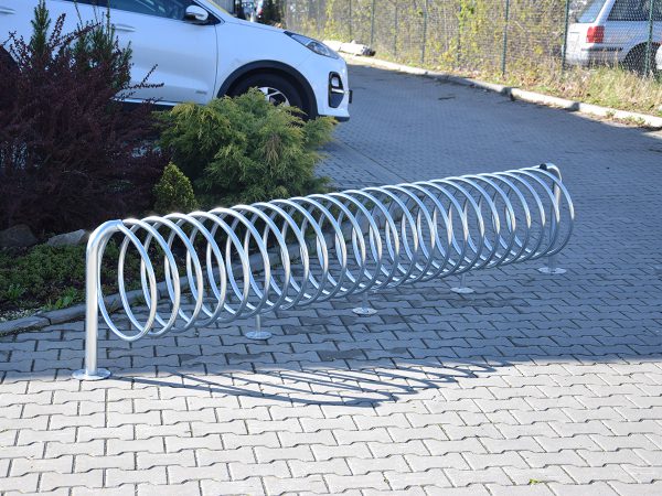 Spiral-Fahrradständer – Spirale Typ B, aus Stahl oder Edelstahl, Länge 100cm,150cm,200cm,300