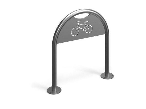 U- kleiner Bogen B mit Schild – Anlehnbügel mit Kennzeichnung für Fahrradständer - Einstellplätze: 2