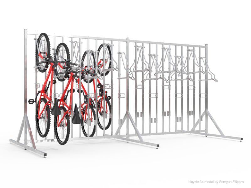 Fahrradhalter SIGMA PREMIUM-35 (35 Plätze) | doppelseitiger |  mit Struktur und Griffen - einstellplatze: 23