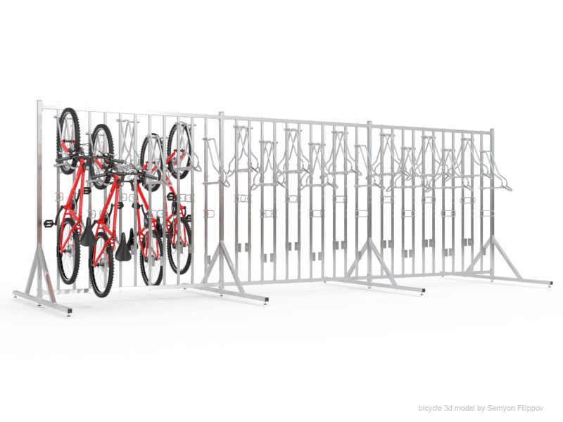 Fahrradhalter SIGMA PREMIUM-47 (47 Plätze) | doppelseitiger |  mit Struktur und Griffen - einstellplatze: 35