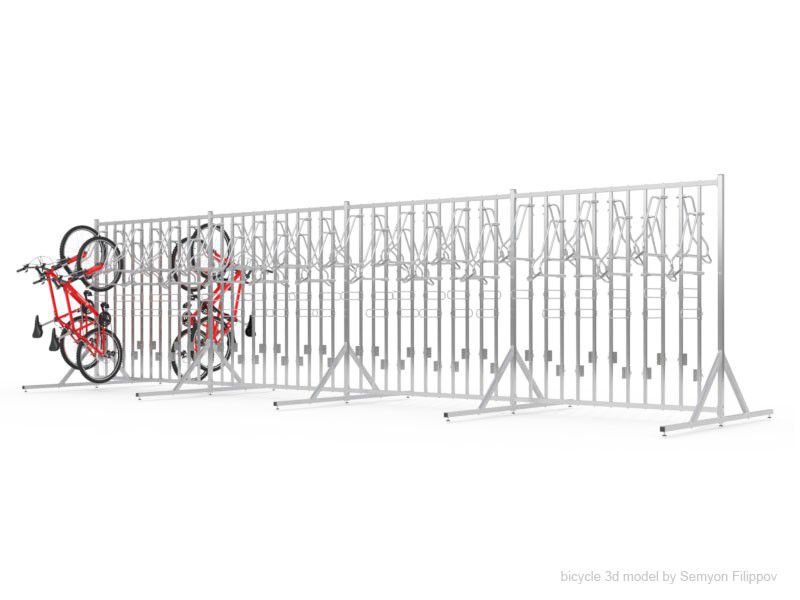 Fahrradhalter SIGMA PREMIUM-47 (47 Plätze) | doppelseitiger |  mit Struktur und Griffen - einstellplatze: 47