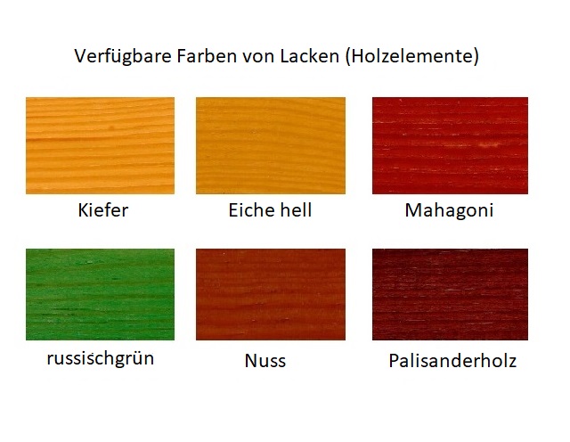 Verfügbare Farben - Set fon 2 Liegebänke mit kleinem Tisch L4