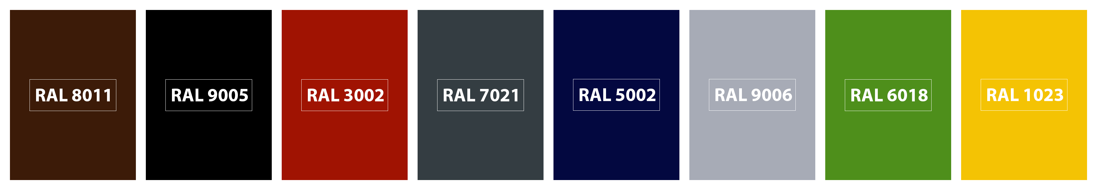 Verfügbare Farben - KNS KR S 1 RAL 60l