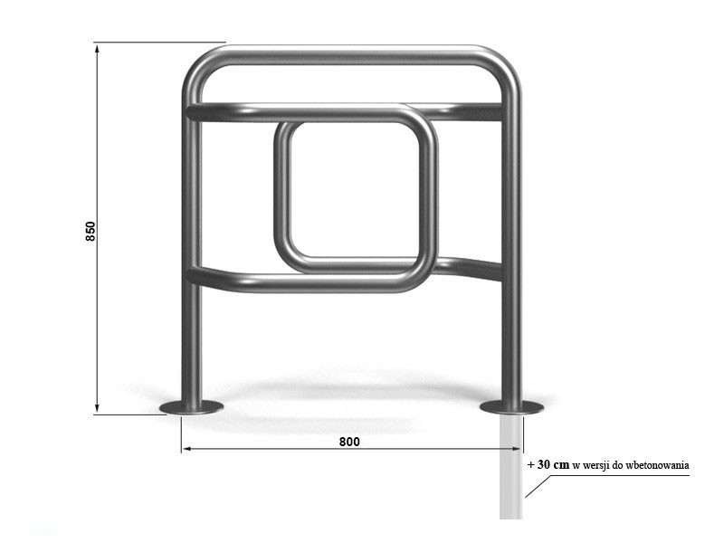 Technische Zeichnung - Anlehnbügel Fahrradständer U-26